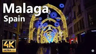 Spain Malaga Walking Tour | Virtual Walk | Andalucia Tour | 4k 60fps.