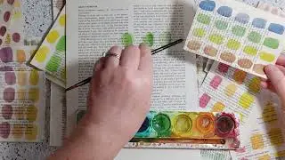 Watercolor Swatches Palette Sheets for Junk Journal Ephemera