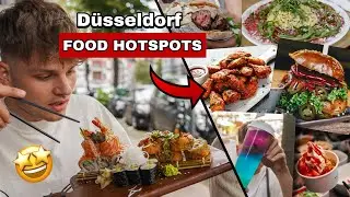 Die BESTEN FOOD HOTSPOTS in Düsseldorf🤤🍔 Wir essen ALLES😰 | Jan