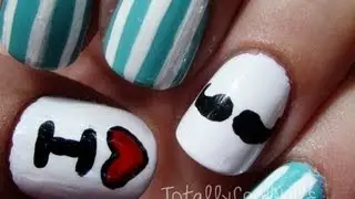 Mustache Nail Art
