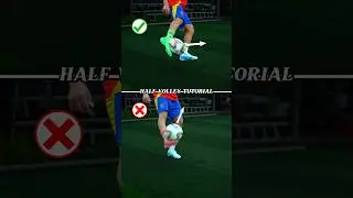 HALF VOLLEY TUTORIAL ⚽️.#football #footballskills #soccer #volley #shorts