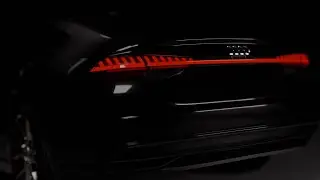 Audi A7 2019 3D Model tail lights animation