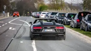 Audi R8 V10 Spyder - Launch Controls & Accelerations !