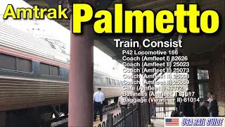 [ Amtrak Train ] Train Consist, Southbound Palmetto Train #89 (Philadelphia&rarr;Selma) in Dec 2019