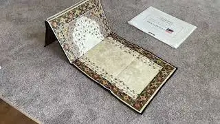 Premium Portable Islamic Prayer Mat with Backrest prayer rug back support item 14324