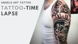 TATTOO -Time Lapse HALF SLEEVE BY @ANGELOS.INK