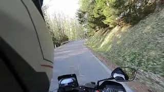 Riding downhill curves on a motorcycle from Teichalm to Breitenau ( Styria,Austria )