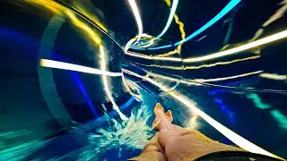 ULTRA Fast Hurricane Water Slide at Aquaworld Resort Budapest