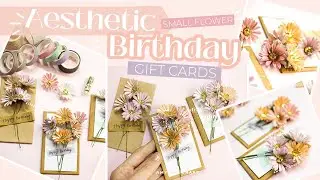 Aesthetic DIY Birthday Card with Small Paper Flower - AMY DIY CRAFT