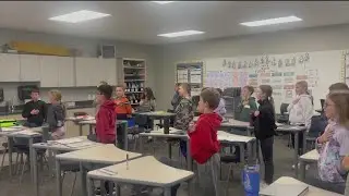 Daily Pledge of Allegiance: Ms. Mettler's 4th grade class