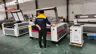 300w starma cnc co2 laser cutting machine with front behind left and right go through long material