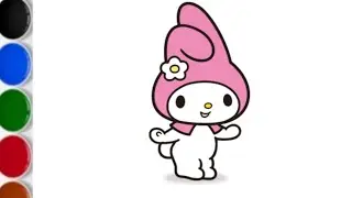 Draw melody💞💞 |step-by-step melody drawings | easymelody drawings |colouring 
