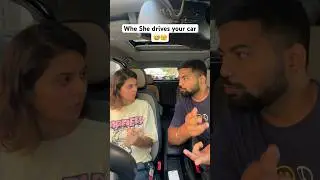 When she drives your car 😅😂 #shorts