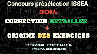 ISSEA, ENSAE, ENSEA, CAPESA 2014, PRESELECTION - CORRECTION DETAILLEE
