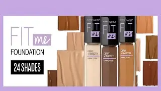 Оттенки тональной основы Maybelline Fit Me Dewy and Smooth для светлой, средней и темной кожи 2021