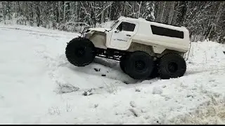 Вездеход Литвина.Красивые выезд на дорогу.Litvin's all-terrain vehicle. Beautiful exit to the road.