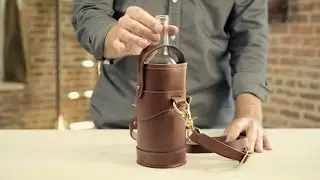 The Wine Tote | Full-Grain Leather Wine Carrier