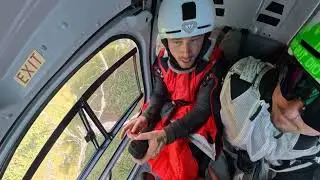 Доломитовые Альпы, Италия. Вертолёт Heliboogie. Подход к полёту.