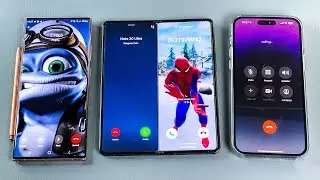 iPhone PM 14 + NOTE 20U Call to Z Fold 3 Telegram + Incoming Call at the Same Time + Conference Call