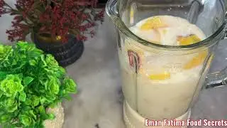 Peach Milk shake Recipe | How To Make Peach shake | Addoo ka Juice 🍑🥛