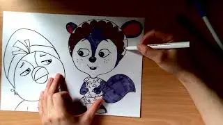 Top Wing Shirley's sleepover Scene with Brody Speed Drawing and Colouring