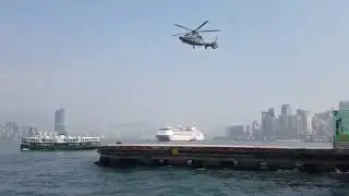 Camera shutter speed, set to the rotor of the helicopter