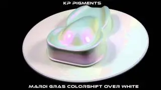 KP Pigments Mardis Gras ColorShift over a White PlastiDip Basecoat