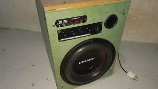 box speaker 10 inch rumahan review box speaker aktif 10 inch rakitan pakai rangka dan papan mdf