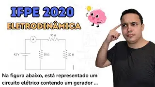 IFPE 2020 - Na figura abaixo, est&aacute; representado um circuito el&eacute;trico contendo um gerador ideal