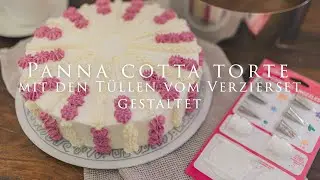 Sahnetorte Panna Cotta mit Verzierset gestaltet