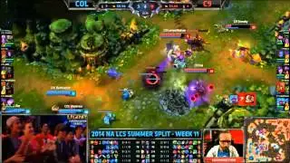 LCS 2014 NA Summer W11D1 COL - C9 Highlights