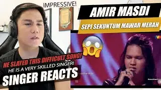 Amir Masdi - Sepi Sekuntum Mawar Merah [Immortal Songs 2020] | SINGER REACTION
