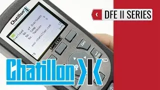 CHATILLON DFE 2 - Digital Force Gauges (product video presentation)