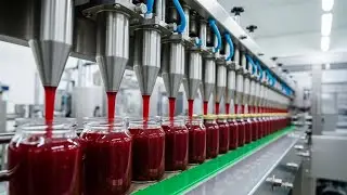 Inside a High-Tech Strawberry Jam Factory  | Advanced Production Process!