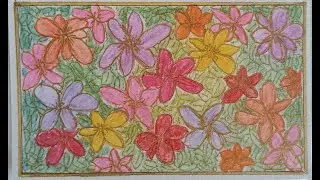 Abstract Flowers Painting - How to Draw and Paint Abstract Flowers with Watercolor Pencils