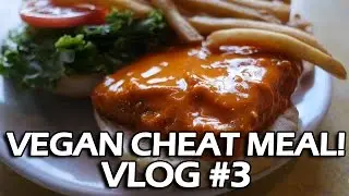 Huge Vegan Cheat Meal VLOG - Leg and Shoulder Workout - What I Eat in a Day