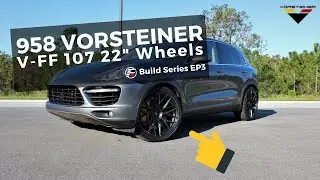 Установка дисков Vorsteiner V-FF 107 (22 дюйма) на Cayenne 958 (сборка EP3)
