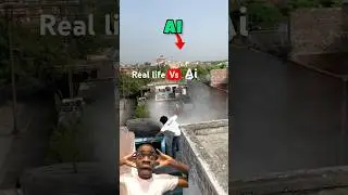 Real Life VS Ai 😨😂 | Funny | Ai | #parkour #fail