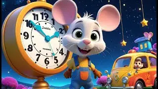 Hickory Dickory Dock with Talking Airplanes on Moon Bridge | Fun Kids Song | Magical Sky Adventure