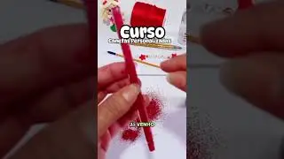 Caneta personalizada com cola e glitter #canetaspersonalizadas