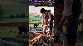 Newborn Lamb&rsquo;s First Steps 🐑🌄 | A Heartwarming Farm Story at Sunrise #heartwarmingrescue #sunshine