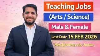 Teaching Jobs (Arts / Science) | Male & Female | Last Date 15 Feb 2026