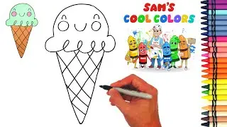 How To Draw a Cute Ice Cream Cone
