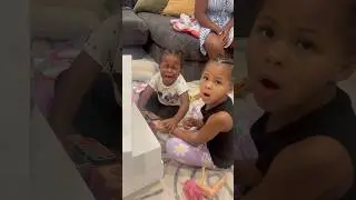 Dad catches baby sister crying because daughter says no #shorts
