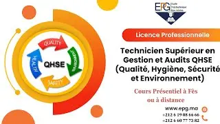 Dipl&ocirc;me Licence Professionnelle en Management QHSE (Qualit&eacute;, Hygi&egrave;ne, S&eacute;curit&eacute; et Environnement)