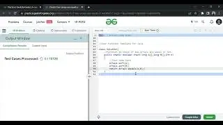 Check if two arrays are equal or not java solution #gfg #java