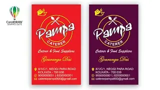 Creative Catering business card design | Coreldraw | Catering Logo | Tips & Tricks | Techpro Deb