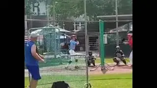 throwing BP to two hitters at the same time