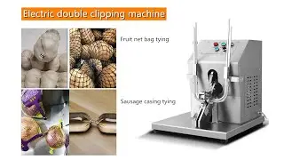 Electric double clipper | Fruit onion mesh bag tying | Sausage casing clipping machine with cutting