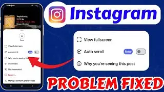 Fix Instagram Auto Scroll Option Not Showing | Instagram Reels Auto Scroll Option Not Showing Today